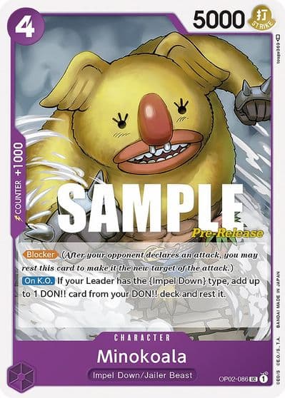 Minokoala Paramount War Pre-Release Cards One Piece card
