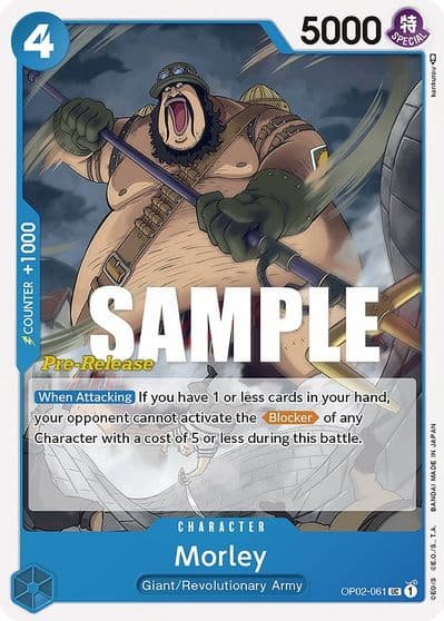 Morley Paramount War Pre-Release Cards One Piece card