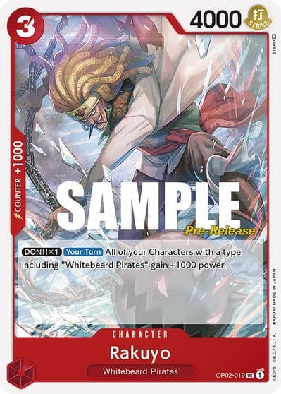 Rakuyo Paramount War Pre-Release Cards One Piece card