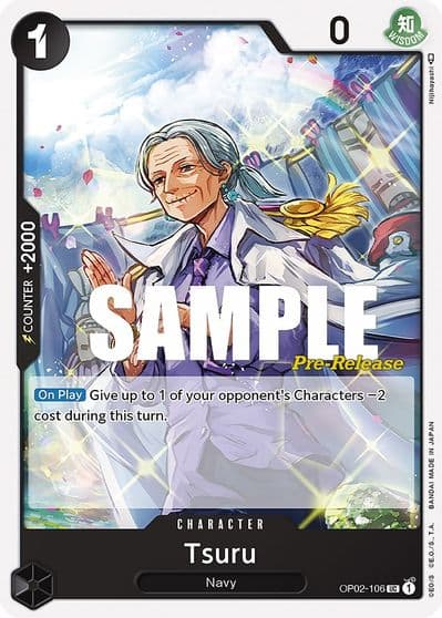 Tsuru Paramount War Pre-Release Cards One Piece card