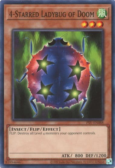 4 Starred Ladybug of Doom Pharaoh's Servant (25th Anniversary Edition) Yu-Gi-Oh! card