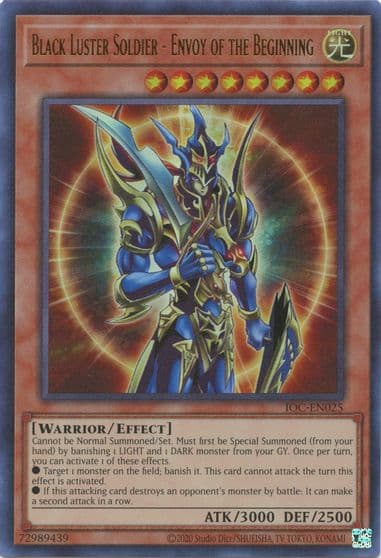 Black Luster Soldier Envoy of the Beginning Invasion of Chaos (25th Anniversary Edition) Yu-Gi-Oh! card