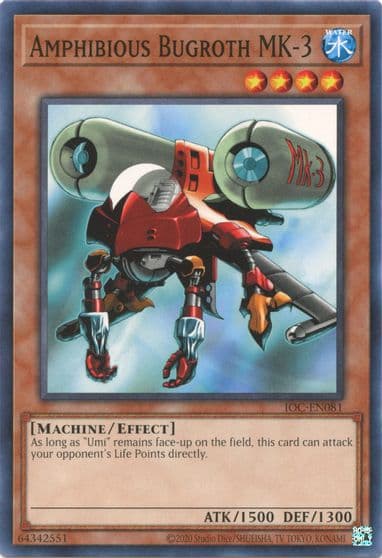 Amphibious Bugroth Mk 3 Invasion of Chaos (25th Anniversary Edition) Yu-Gi-Oh! card