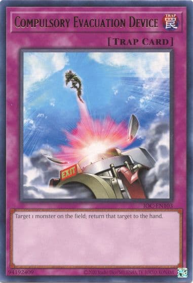 Compulsory Evacuation Device Invasion of Chaos (25th Anniversary Edition) Yu-Gi-Oh! card