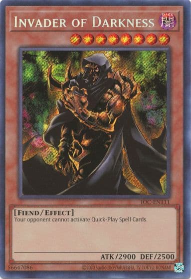 Invader of Darkness Invasion of Chaos (25th Anniversary Edition) Yu-Gi-Oh! card