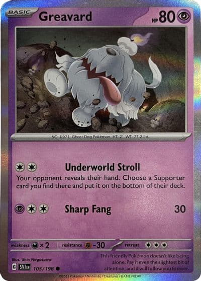 Greavard (Mirage Holo) Miscellaneous Cards & Products Pokemon card
