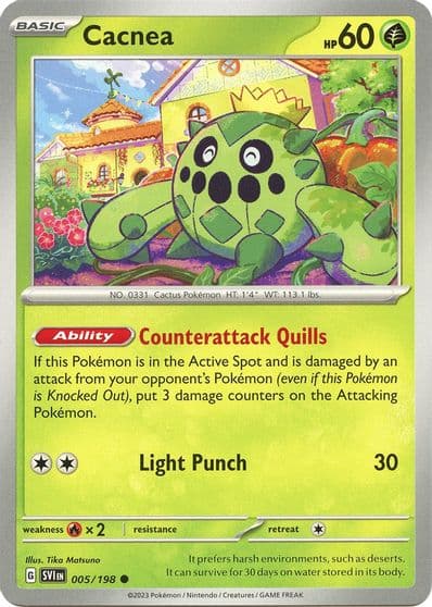 Cacnea SV01: Scarlet & Violet Base Set Pokemon card
