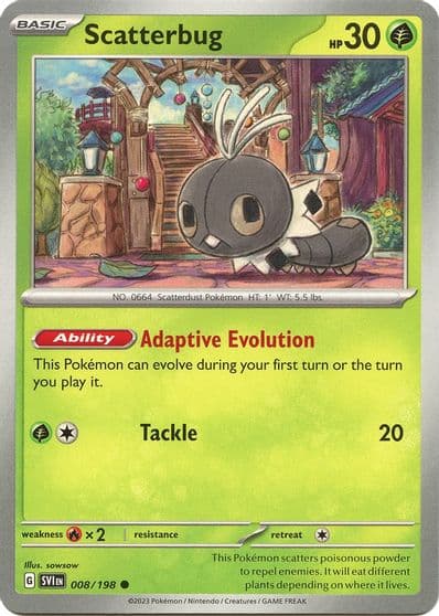 Scatterbug SV01: Scarlet & Violet Base Set Pokemon card