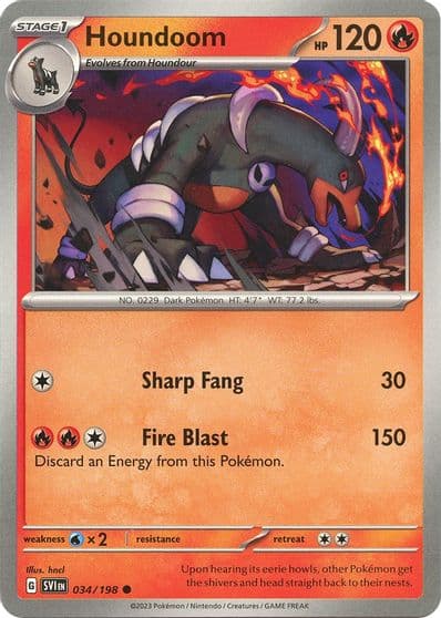 Houndoom SV01: Scarlet & Violet Base Set Pokemon card