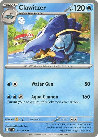Clawitzer SV01: Scarlet & Violet Base Set Pokemon card