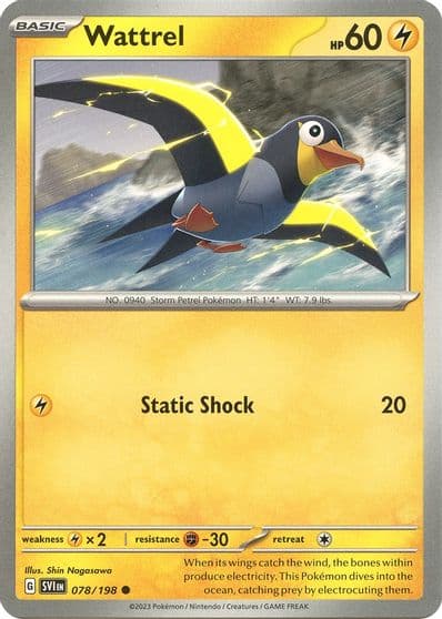 Wattrel SV01: Scarlet & Violet Base Set Pokemon card