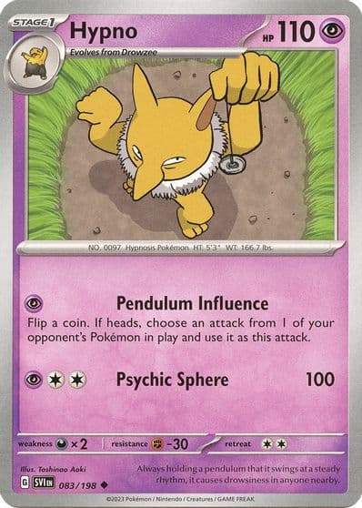 Hypno SV01: Scarlet & Violet Base Set Pokemon card