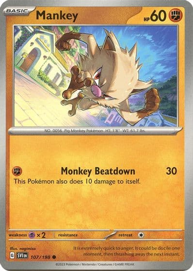 Mankey SV01: Scarlet & Violet Base Set Pokemon card
