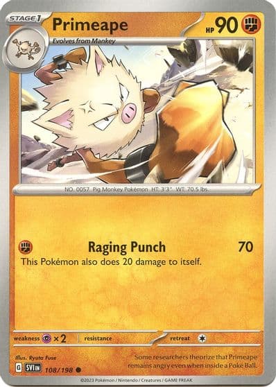 Primeape SV01: Scarlet & Violet Base Set Pokemon card
