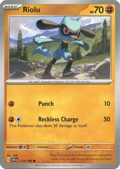 Riolu SV01: Scarlet & Violet Base Set Pokemon card
