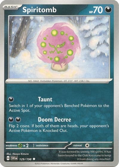 Spiritomb SV01: Scarlet & Violet Base Set Pokemon card