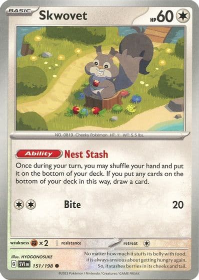 Skwovet SV01: Scarlet & Violet Base Set Pokemon card