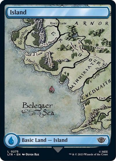 Island 0275 Universes Beyond: The Lord of the Rings: Tales of Middle-earth Magic card