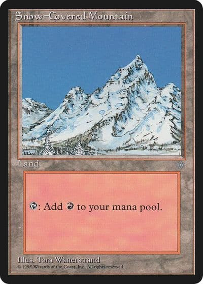 Snow Covered Mountain Ice Age Magic card