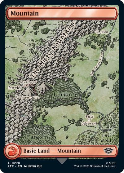 Mountain 0278 Universes Beyond: The Lord of the Rings: Tales of Middle-earth Magic card