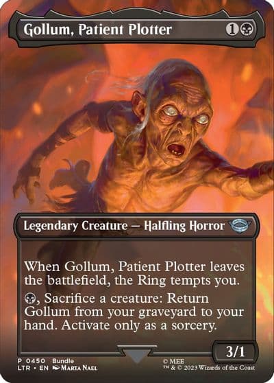 Gollum Patient Plotter Borderless LTR Bundle Unique and Miscellaneous Promos Magic card