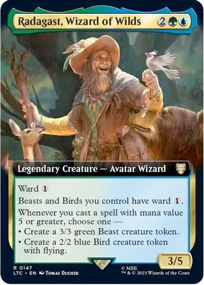 Radagast Wizard of Wilds Extended Art Commander: The Lord of the Rings: Tales of Middle-earth Magic card