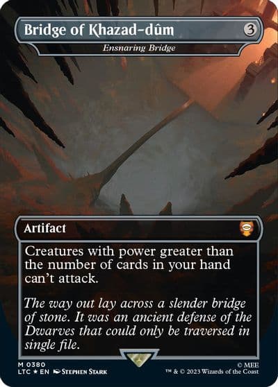 Bridge of Khazad dum Ensnaring Bridge Borderless Surge Foil Commander: The Lord of the Rings: Tales of Middle-earth Magic card