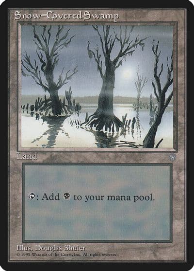 Snow Covered Swamp Ice Age Magic card