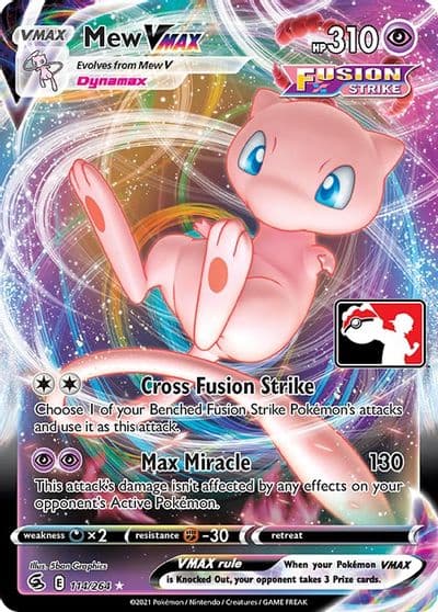 Mew VMAX Prize Pack Series Cards Pokemon card