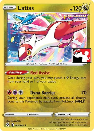 Latias Prize Pack Series Cards Pokemon card