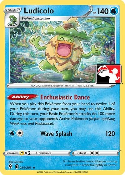Ludicolo Prize Pack Series Cards Pokemon card