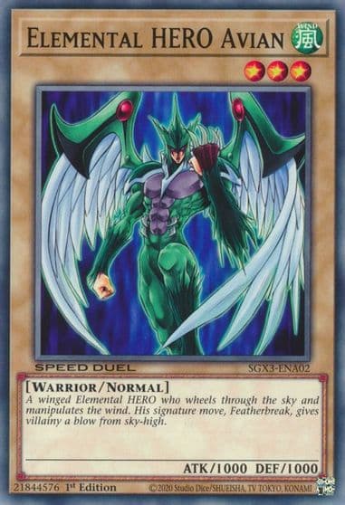 Elemental HERO Avian Speed Duel GX: Duelists of Shadows Yu-Gi-Oh! card