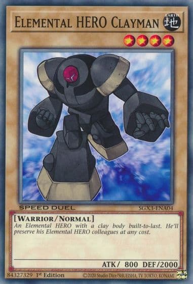 Elemental HERO Clayman Speed Duel GX: Duelists of Shadows Yu-Gi-Oh! card