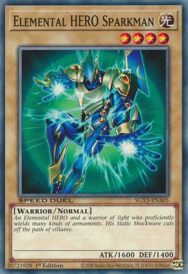Elemental HERO Sparkman Speed Duel GX: Duelists of Shadows Yu-Gi-Oh! card