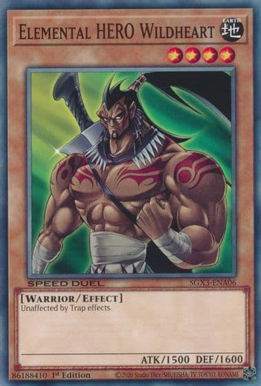 Elemental HERO Wildheart Speed Duel GX: Duelists of Shadows Yu-Gi-Oh! card