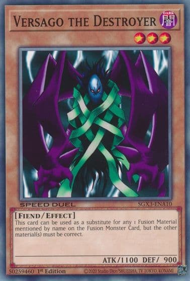 Versago the Destroyer Speed Duel GX: Duelists of Shadows Yu-Gi-Oh! card