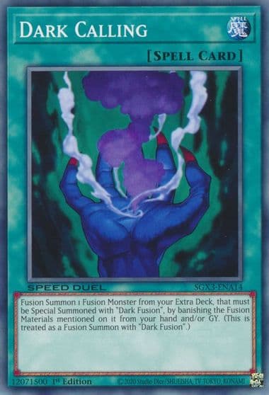 Dark Calling Speed Duel GX: Duelists of Shadows Yu-Gi-Oh! card