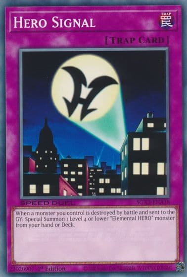 Hero Signal Speed Duel GX: Duelists of Shadows Yu-Gi-Oh! card