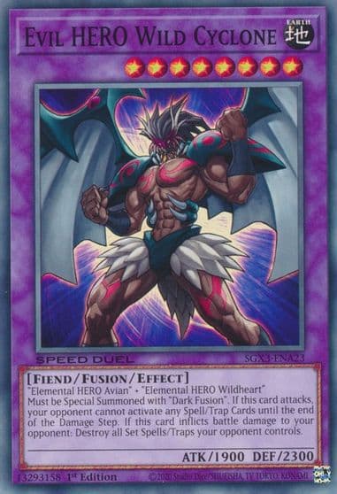 Evil HERO Wild Cyclone Speed Duel GX: Duelists of Shadows Yu-Gi-Oh! card