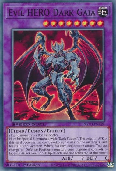 Evil HERO Dark Gaia Speed Duel GX: Duelists of Shadows Yu-Gi-Oh! card
