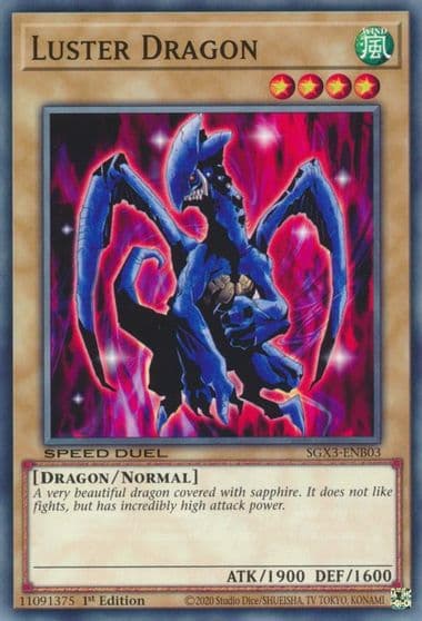 Luster Dragon Speed Duel GX: Duelists of Shadows Yu-Gi-Oh! card