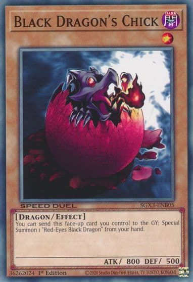 Black Dragons Chick Speed Duel GX: Duelists of Shadows Yu-Gi-Oh! card