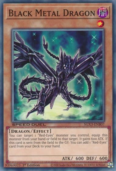 Black Metal Dragon Speed Duel GX: Duelists of Shadows Yu-Gi-Oh! card