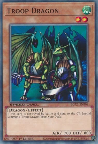 Troop Dragon Speed Duel GX: Duelists of Shadows Yu-Gi-Oh! card