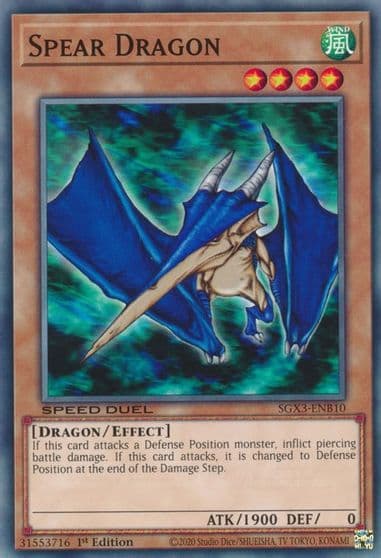 Spear Dragon Speed Duel GX: Duelists of Shadows Yu-Gi-Oh! card