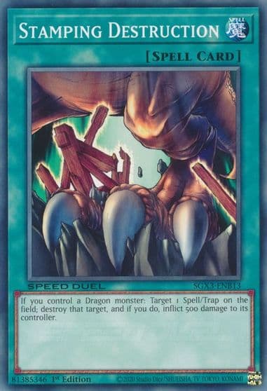 Stamping Destruction Speed Duel GX: Duelists of Shadows Yu-Gi-Oh! card