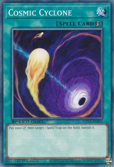 Cosmic Cyclone Speed Duel GX: Duelists of Shadows Yu-Gi-Oh! card