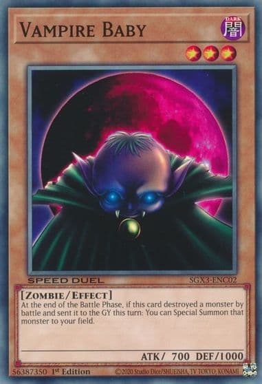 Vampire Baby Speed Duel GX: Duelists of Shadows Yu-Gi-Oh! card