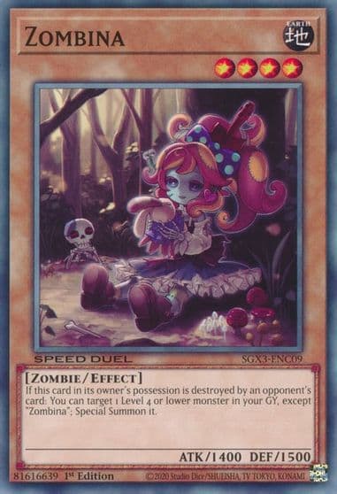 Zombina Speed Duel GX: Duelists of Shadows Yu-Gi-Oh! card