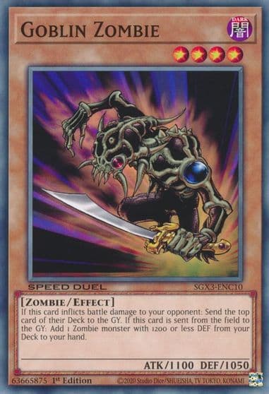 Goblin Zombie Speed Duel GX: Duelists of Shadows Yu-Gi-Oh! card